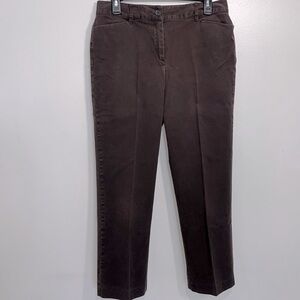Liz Claiborne Audra soft vintage women’s cotton/spandex blend brown pants. P12R